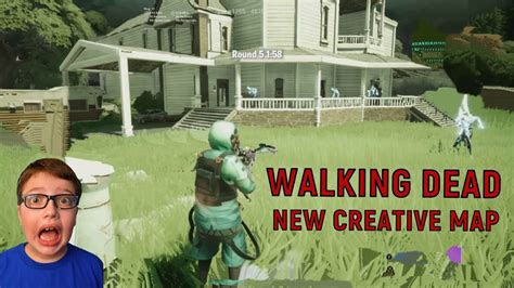 walking dead map  fortnite creative battle waves  zombies