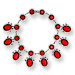 Vintage Kenneth Jay Lane Faux Ruby and Rhinestone Necklace