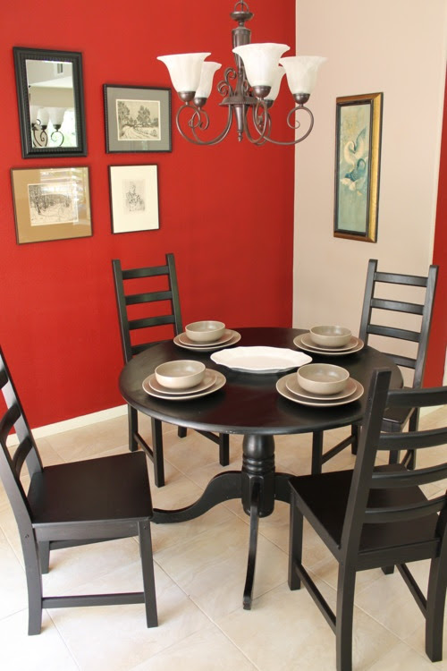 Red Accent Wall Living Room madison modern home - just staged a condo in pasadena - just ...