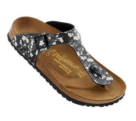 Papillio by Birkenstock Gizeh Floral Print Thong Sandals â QVC
