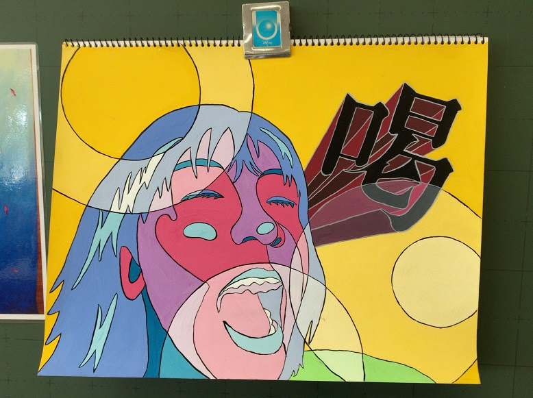 5 18 美術で自画像制作 神栖市立波崎第一中学校