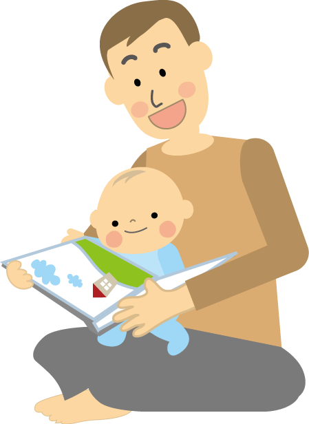 本の読み聞かせのイラスト 育児 無料イラスト フリー素材