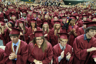 President Obama Delivers Commencement Address At Joplin High School