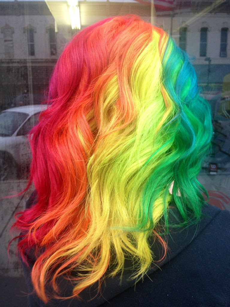 red hair rainbow orange green blue pink purple long yellow red hair rainbow orange green blue pink purple long yellow
