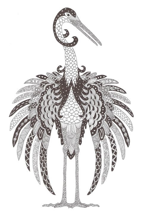 zentangle   mariska den boer  zentangle birds