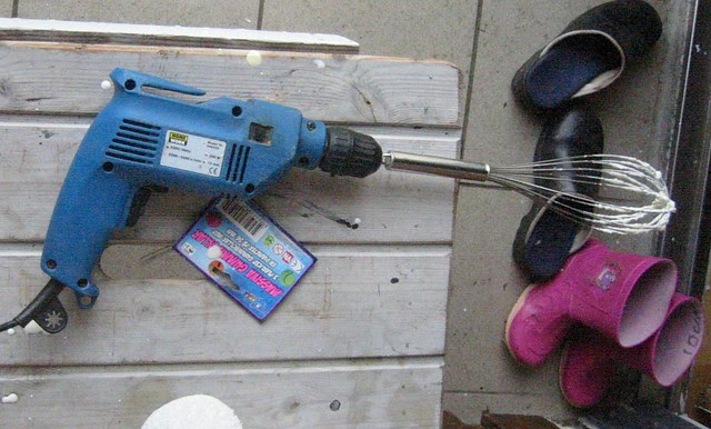 My improvised DIY mixer from a few years back.