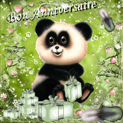 Joyeux Anniversaire Panda Et Cadeaux