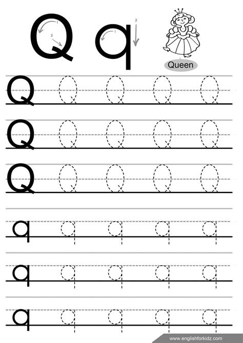  letter q worksheets for kindergarten