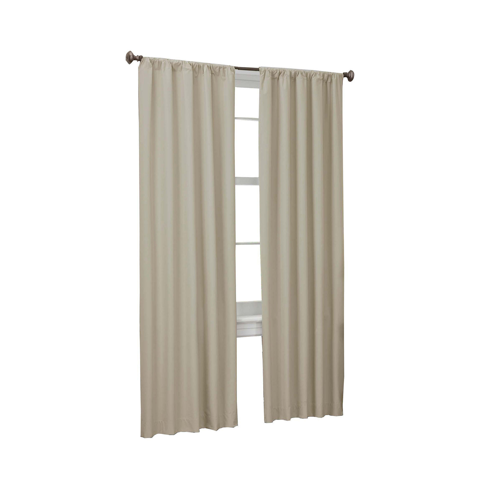 Microfiber Rod-Pocket 2-Pack Curtain Panels