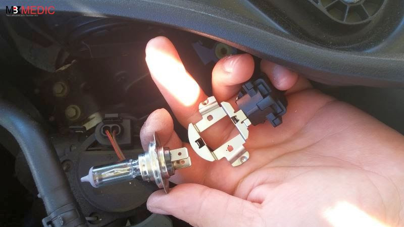 How to replace low beam headlight bulb  all but Mercedes-Benz  
