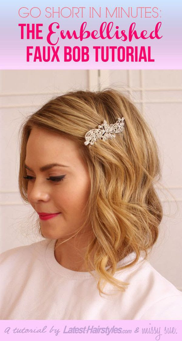 10 Beautiful DIY Hairstyles to Wear to a Wedding - #bob #hairstyle