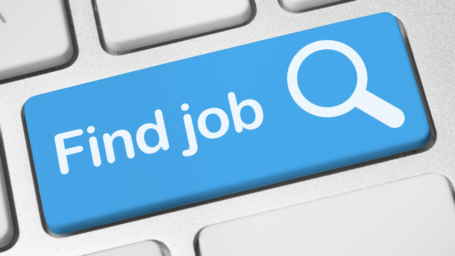 Man searching for job on computer