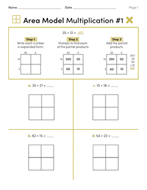 Area Model Multiplication Decimals Worksheets - Multiplying decimals using area model - YouTube : This worksheet has 10 vertical problems and 2 word problems that students can solve to practice multiplying decimals by single digit numbers.