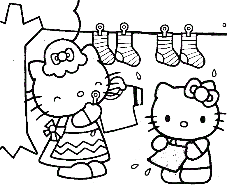 Gambar Hello Kitty Hitam Putih - Cliparts.co
