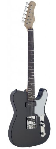 Stagg SET-CST BK Vintage T Series Custom Electric Guitar - Black Gloss On Sale