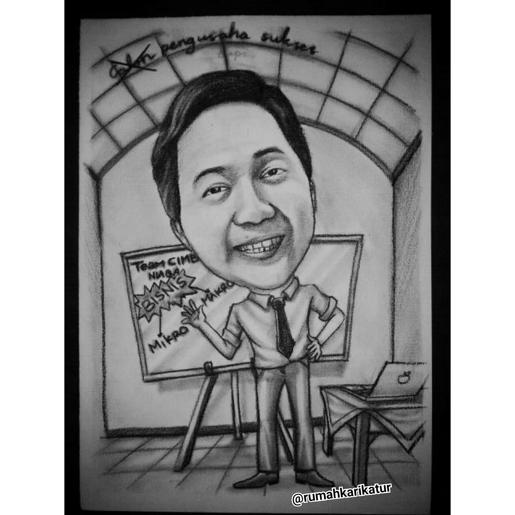 Tutorial Melukis Wajah Dengan Pensil Rumah Karikatur