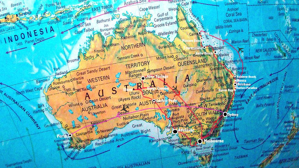 australien karta Australien   Karta