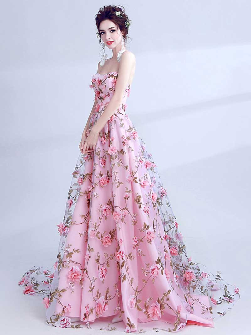 ウエディングドレス 女性用 ピンク 花 結婚式 演奏会 宴会 パーティー 刺繍 床付くタイプ トレーンドレス カラードレス ウェディングドレス 華服 漢服 唐服 唐装 中国服 刺繍 簪かんざし ウェディングドレス チャイナー靴 漢民族の伝統衣装 クリスマス衣装
