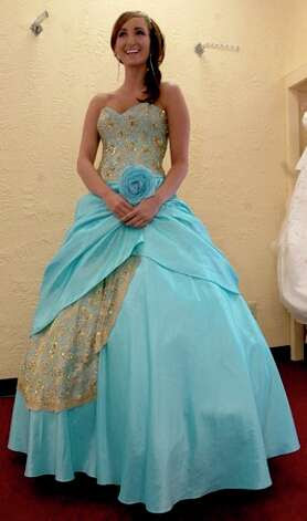 ... beaded Terani ball gown at Mommy Dearest in Beaumont. Photo: DAVE RYAN
