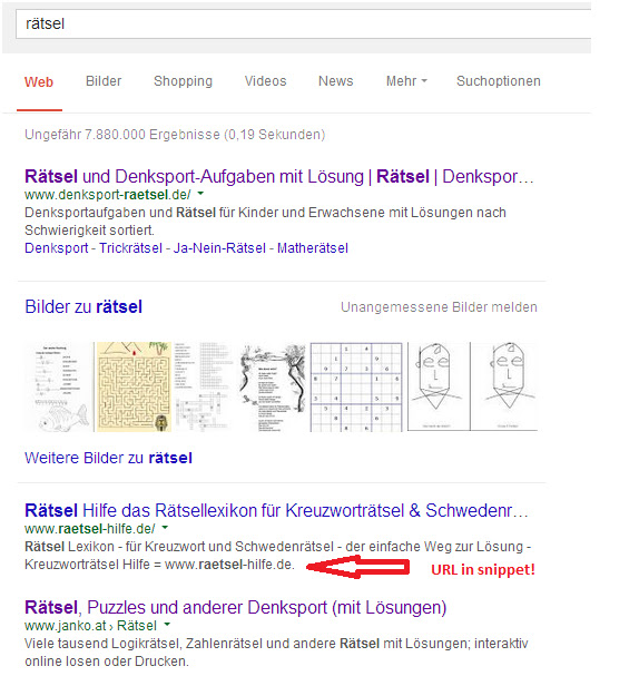 Raetsel SERP