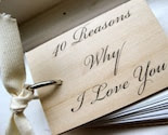 3 in. x 2 in. Wood Mini Notepad (40 Reasons Why I Love You)