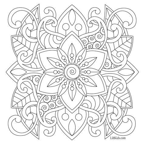 There are tons of great resources for free printable color pages online. printable circular mandala easy coloring pages for adults big simple