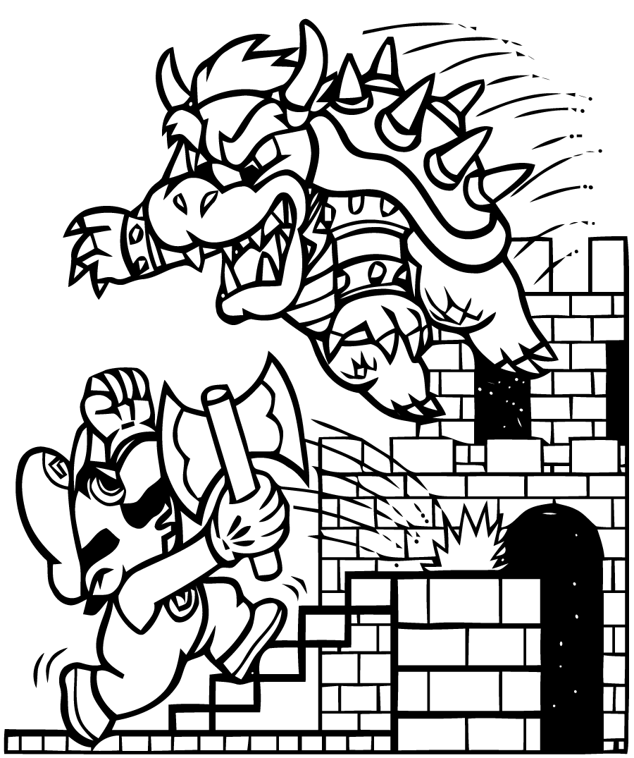 Coloriage mario bros gratuit dessin a imprimer 5