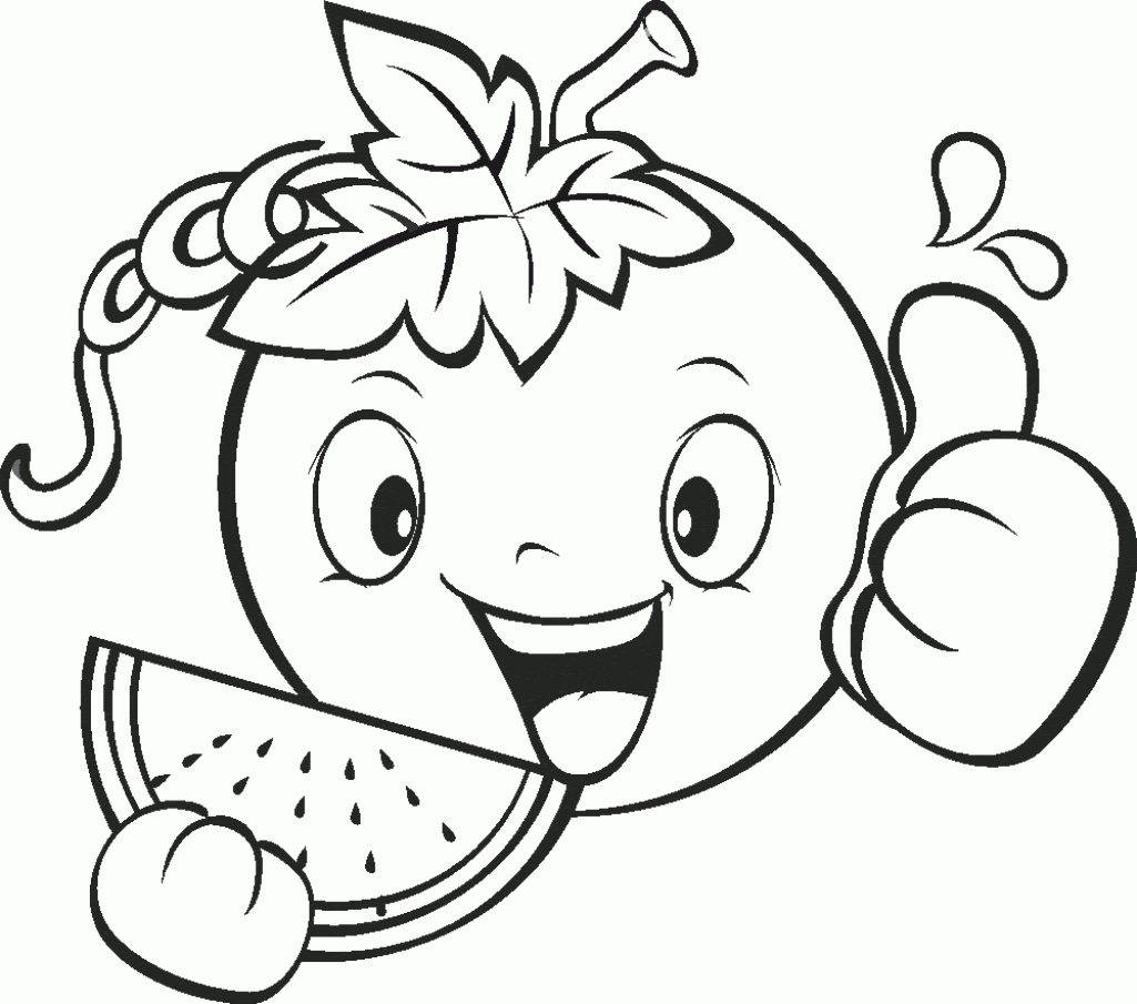 Free Fruits And Vegetables Coloring Pages Print, Download ...