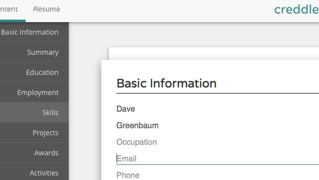 Creddle Makes a Customized Resume from Your LinkedIn Account