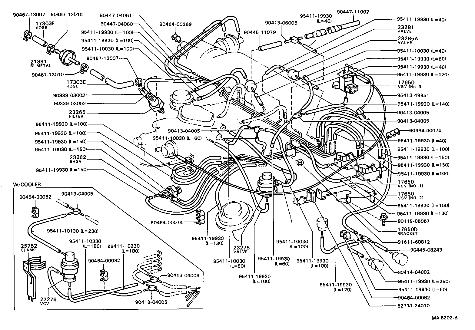 Toyota Corollaee80 Fekbs Tool Engine Fuel Vacuum Piping Japan Parts Eu