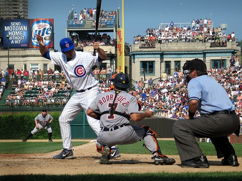 Cubs at bat