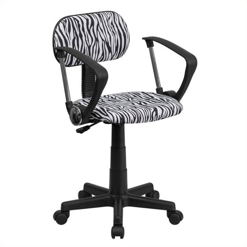 Flash Furniture Black and White Zebra Print Computer Office Chair