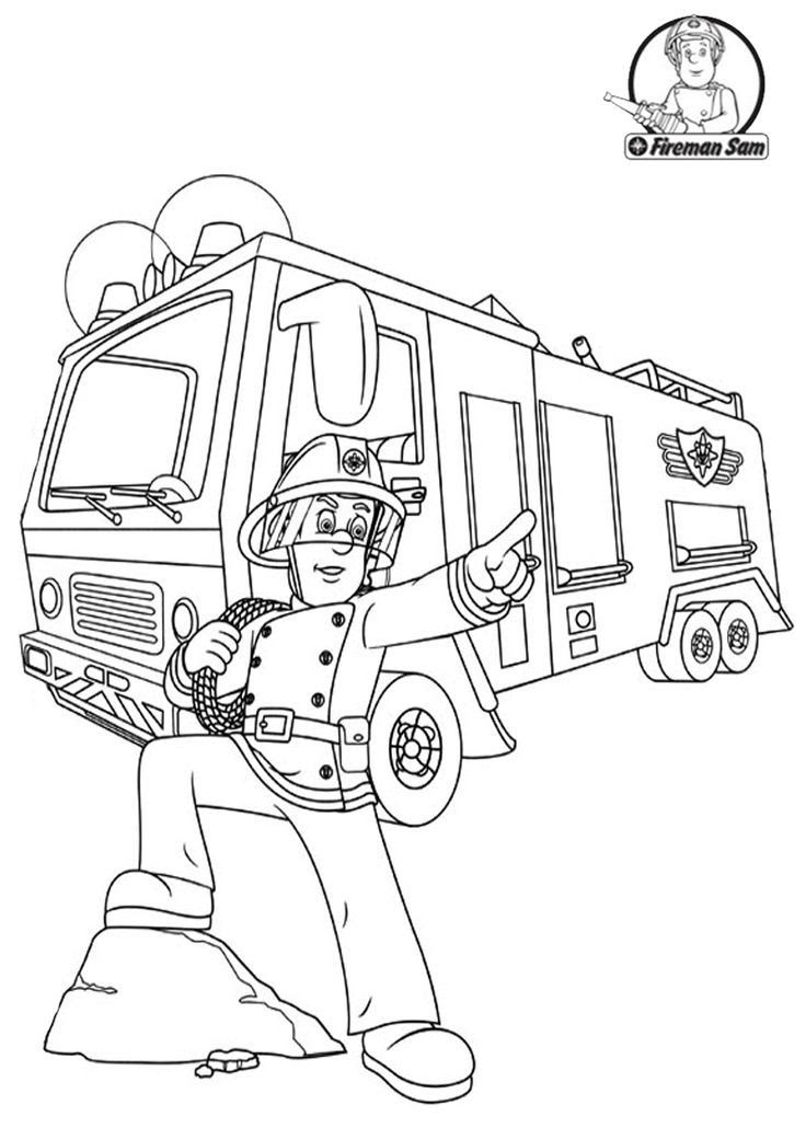 Fireman Sam Coloring Page - Coloring Home