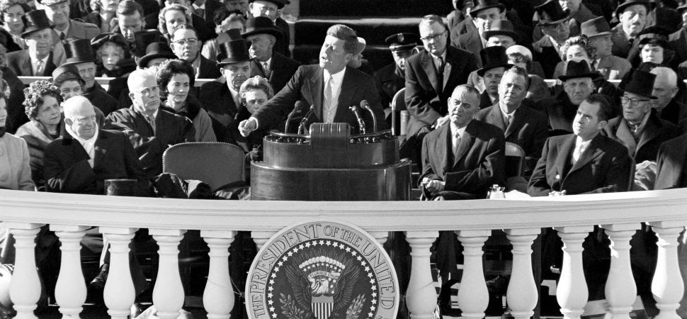 President John F. Kennedy's 1961 Inaugural Address ... Trump told the crowd that 'protection will lead to great prosperity' and that america would be protected by god before warning that the us needed to protect its borders.