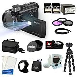 Sony HDR-PJ790V High Definition Handycam Camcorder Bundle with Sony 32GB and 64GB Memory Cards + Sony Soft Carrying Case +Vivitar 52mm Wide Angle Lens + 3pc Filter Kit + Wasabi Power Replacement Battery for NP-FV100 and Accessory Kit