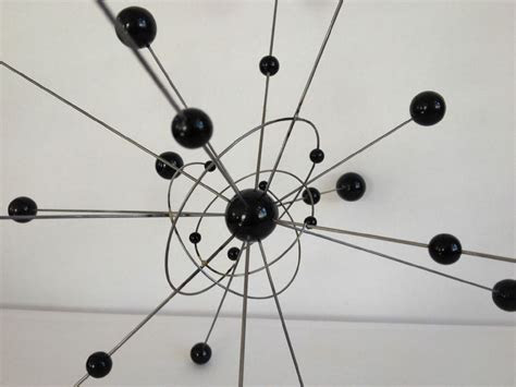 atomic molecular art sculpture mobileornament black