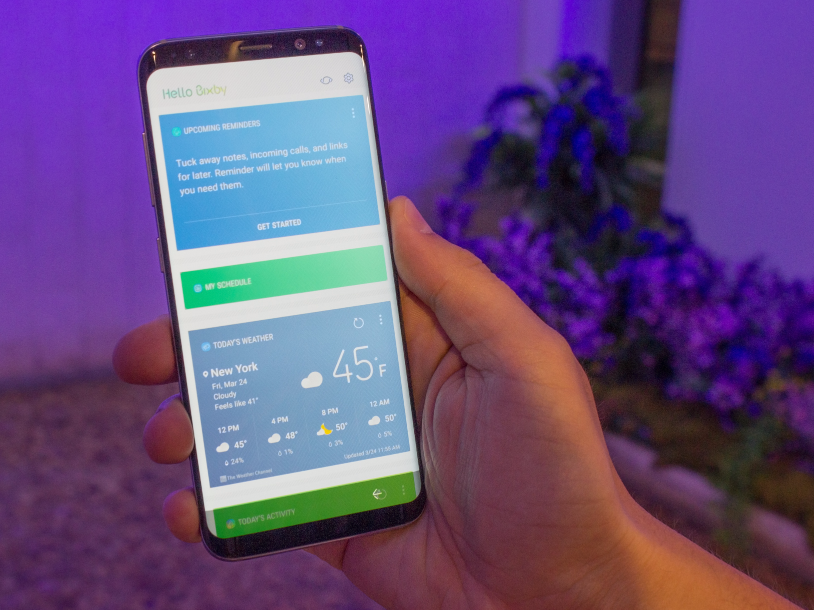 samsung galaxy s8 bixby home