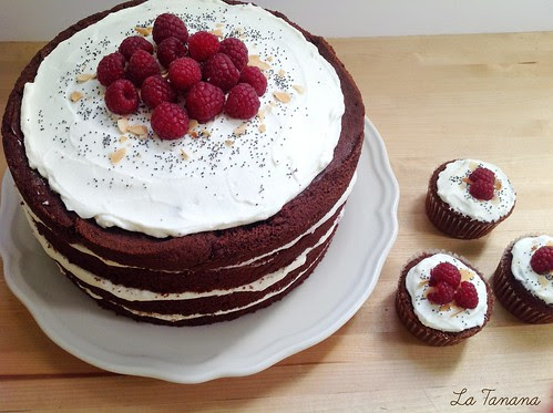 Tarta de chocolate y frambuesa