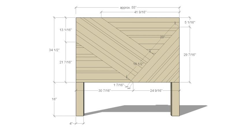 Rustic Pieced Wood Headboard Pattern