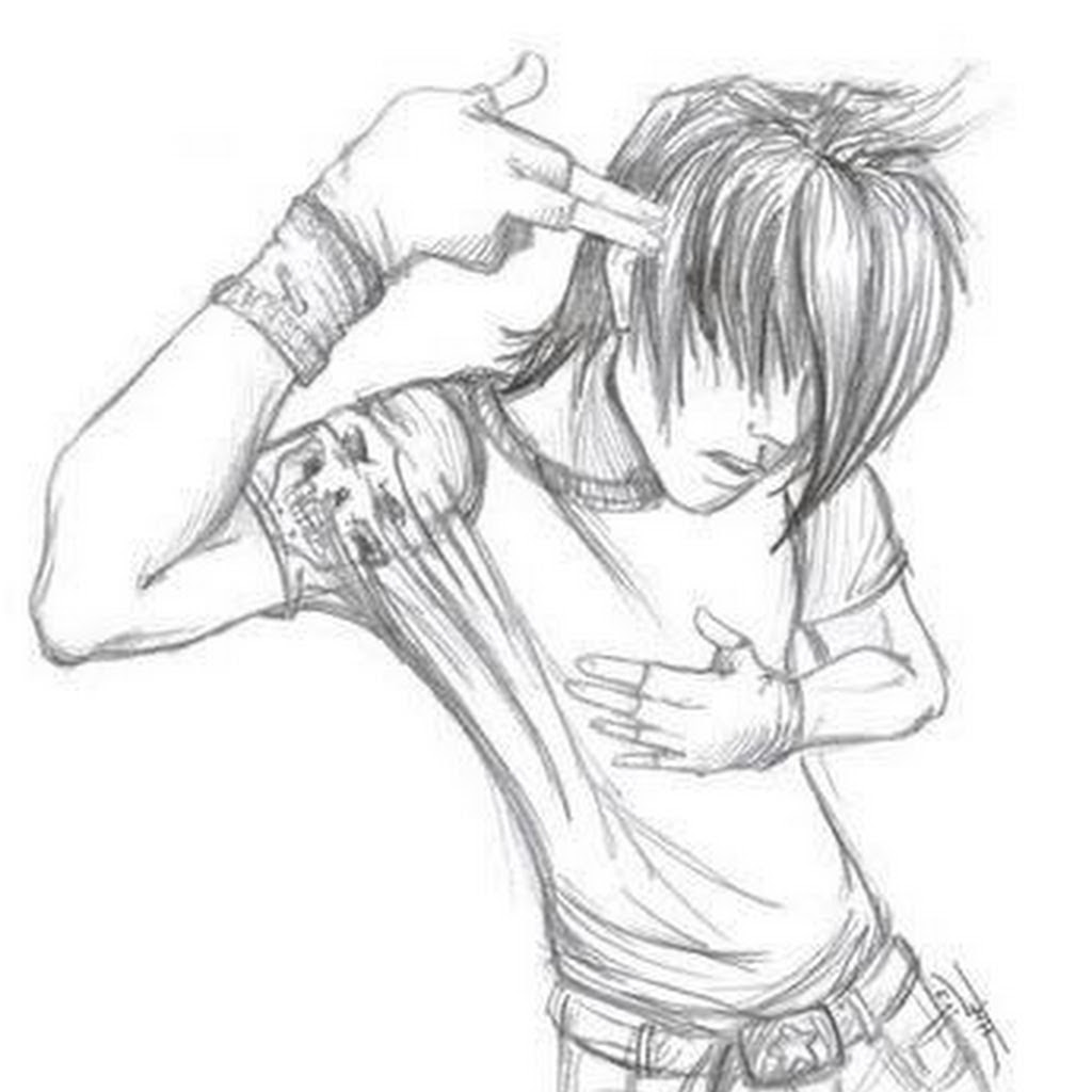 Anime Kiss Drawings In Pencil