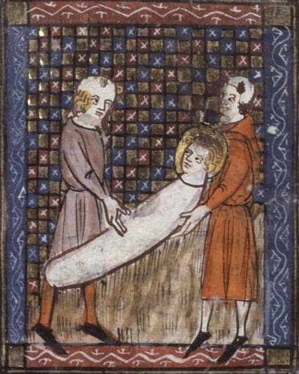 Martyrskap av St avgörande från en martyr av det fjortonde århundradet