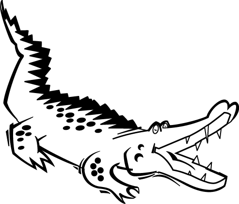 dibujos para pintar. Crocodilo - Dibujos para