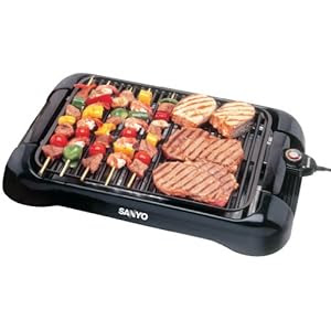   SANYO HPSSG3 BLACK BBQ GRILL INDOOR ELECTRIC 1300W APPLIANCES KITCHEN