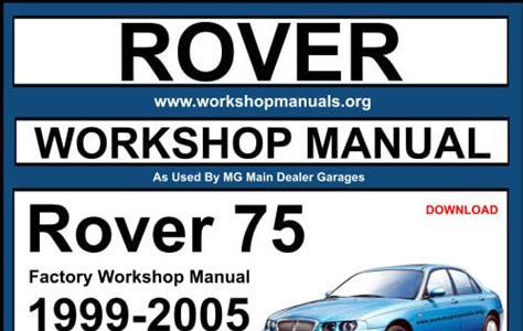 Download Kindle Editon workshop manual for rover 75 English PDF PDF