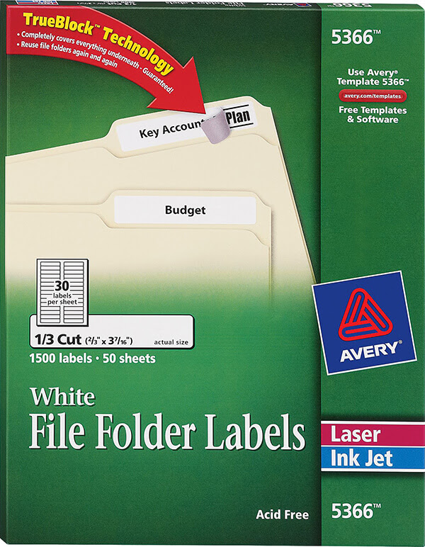 35 Avery File Folder Label Template 5266 - Labels 2021