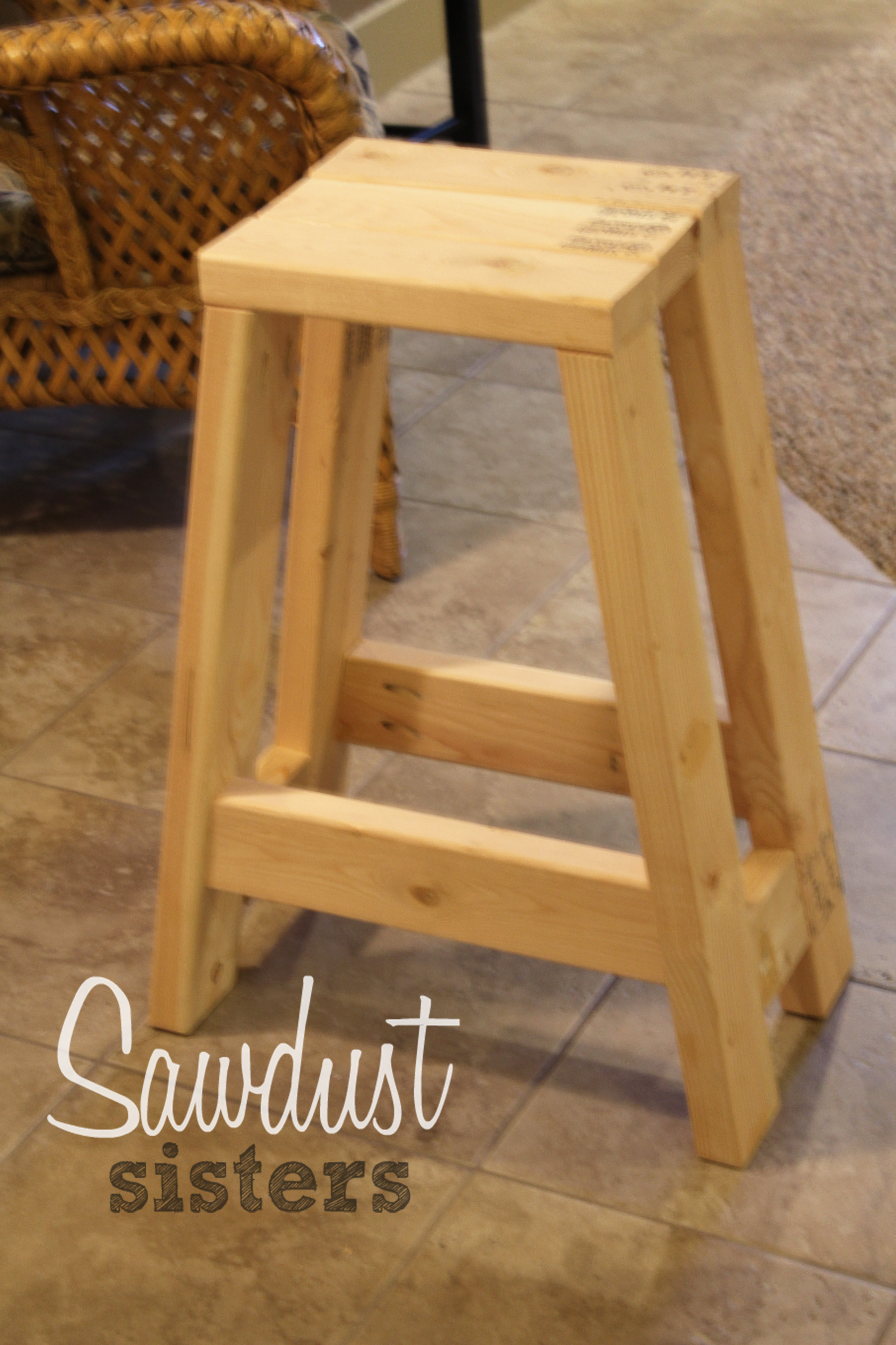 Build a Barstool Using Only 2x4s - Sawdust Sisters
