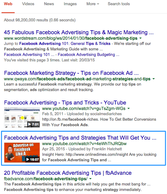 Ranking videos youtube seo