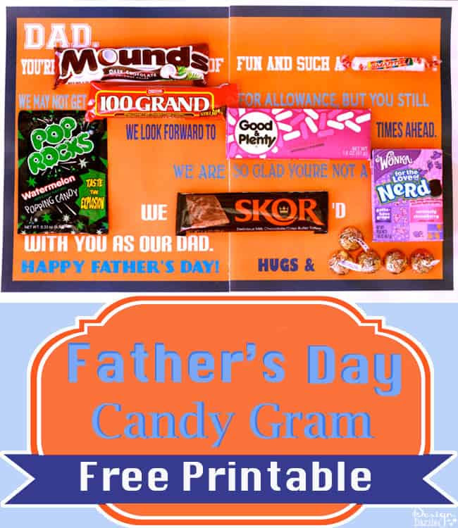 Father's Day Candy Gram {Free Printable} - Design Dazzle