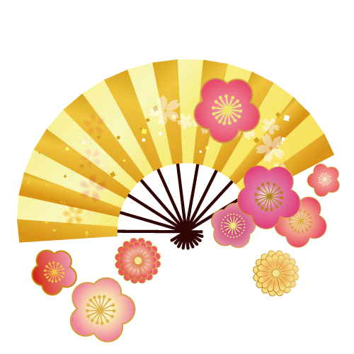 お正月 年賀状 縁起物イラスト