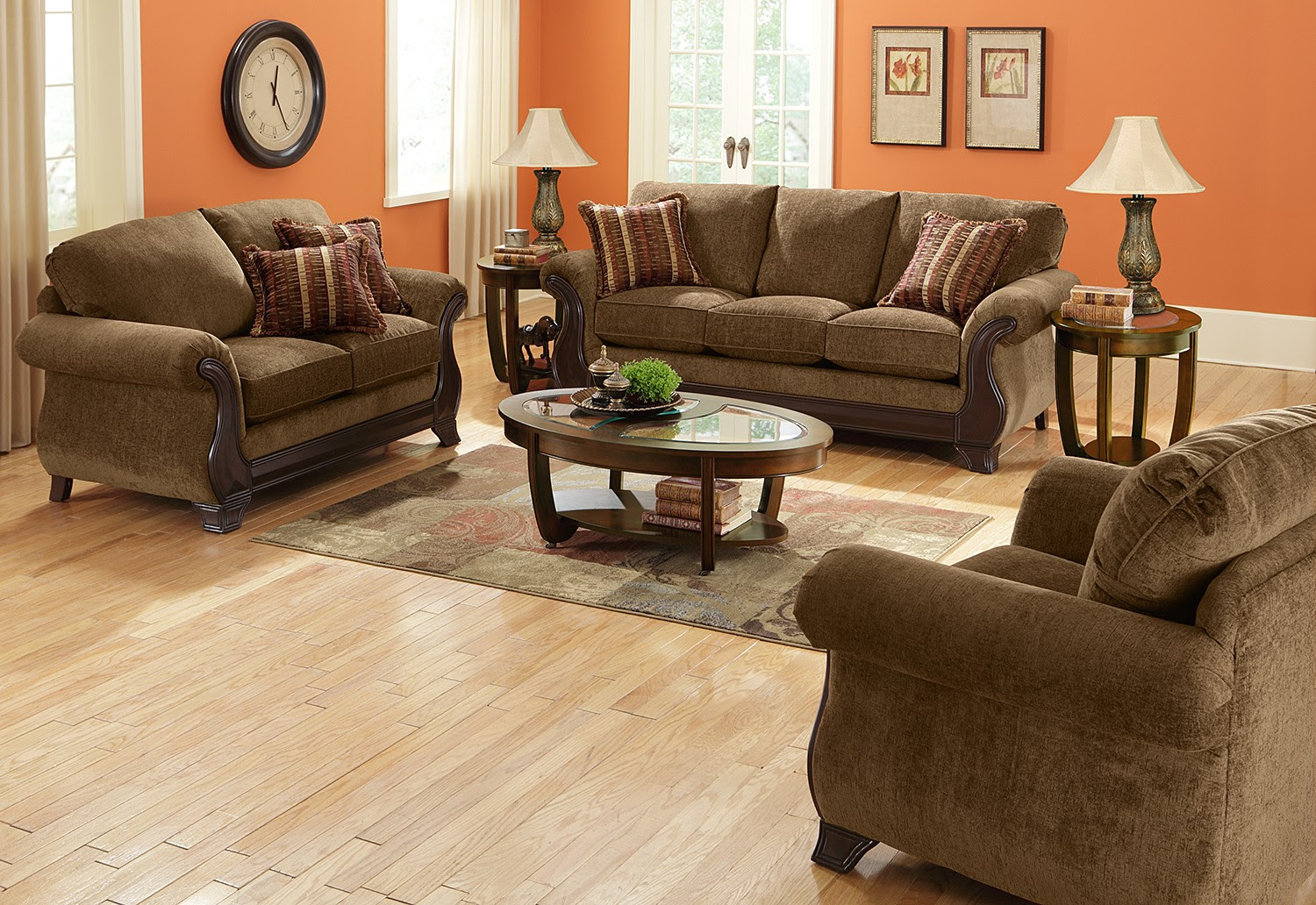 Stunning Living Room with Dark Brown Furniture 1500 x 1032 · 438 kB · jpeg